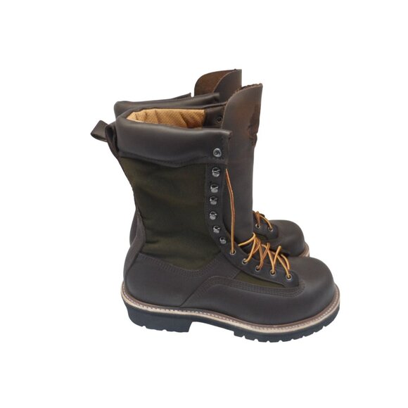 Hoffman Men's 10" Composite Toe Powerline Boots *Made In USA* Brown Size 9.5D - Picture 2 of 7